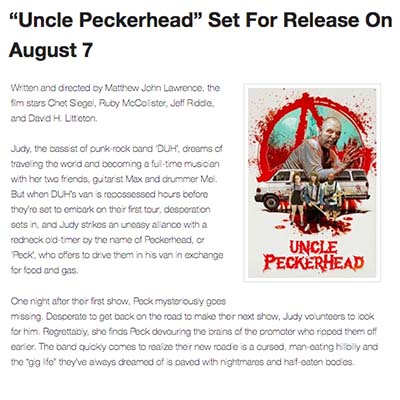 “Uncle Peckerhead” Set For Release On August 7